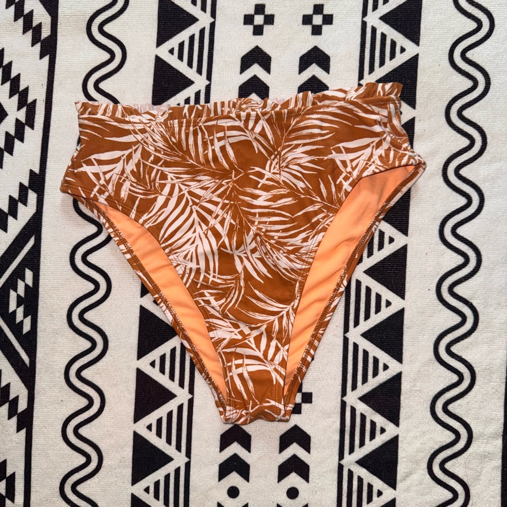 Tropical High-Waisted Bikini Bottom
